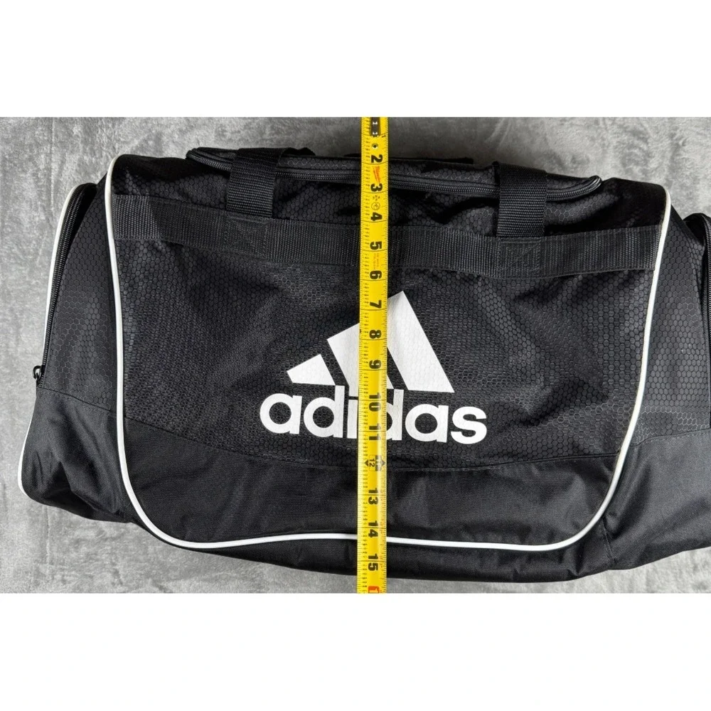 Adidas Defender Medium Duffle Bag‎ Black White One Size 104384-A No Strap